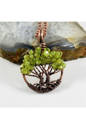 Doğal Zebercet Kristali El Yapımı Bonsai Hayat Ağacı Kolye ''tree Of Life Pendant'' zebercetbonsaikolye