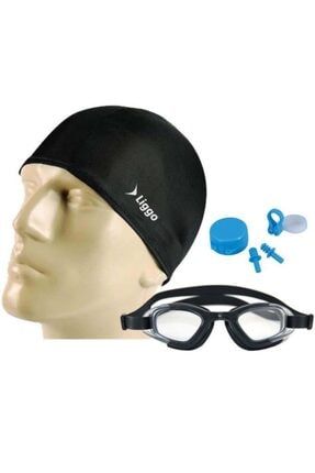 Yüzücü Gözlüğü Havuz Gözlüğü Likralı Bez Bone Tıkaç Seti Gs3 Liggo220