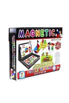 Magnetic Puzzle Tangram Yazı Tahtası 50 Parça 3'lü Oyun Seti 668