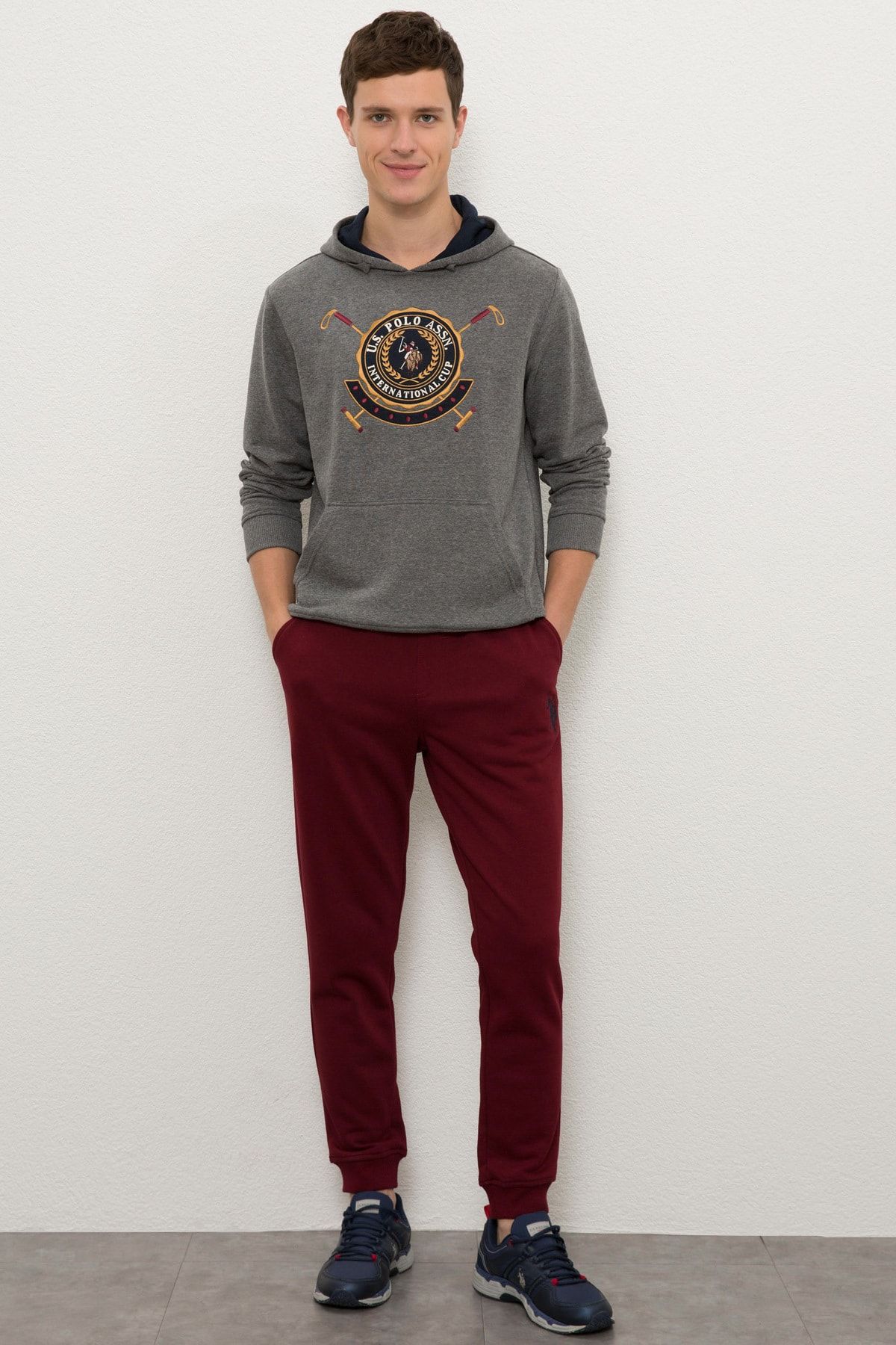 Burgundy 2025 polo sweatpants