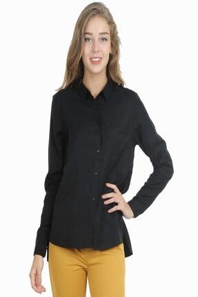 Bayan Şık Trend Giyim Gömlek Siyah 93028