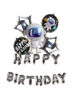 Uzay Temalı Happy Birthday Folyo Balon Seti uzaybln