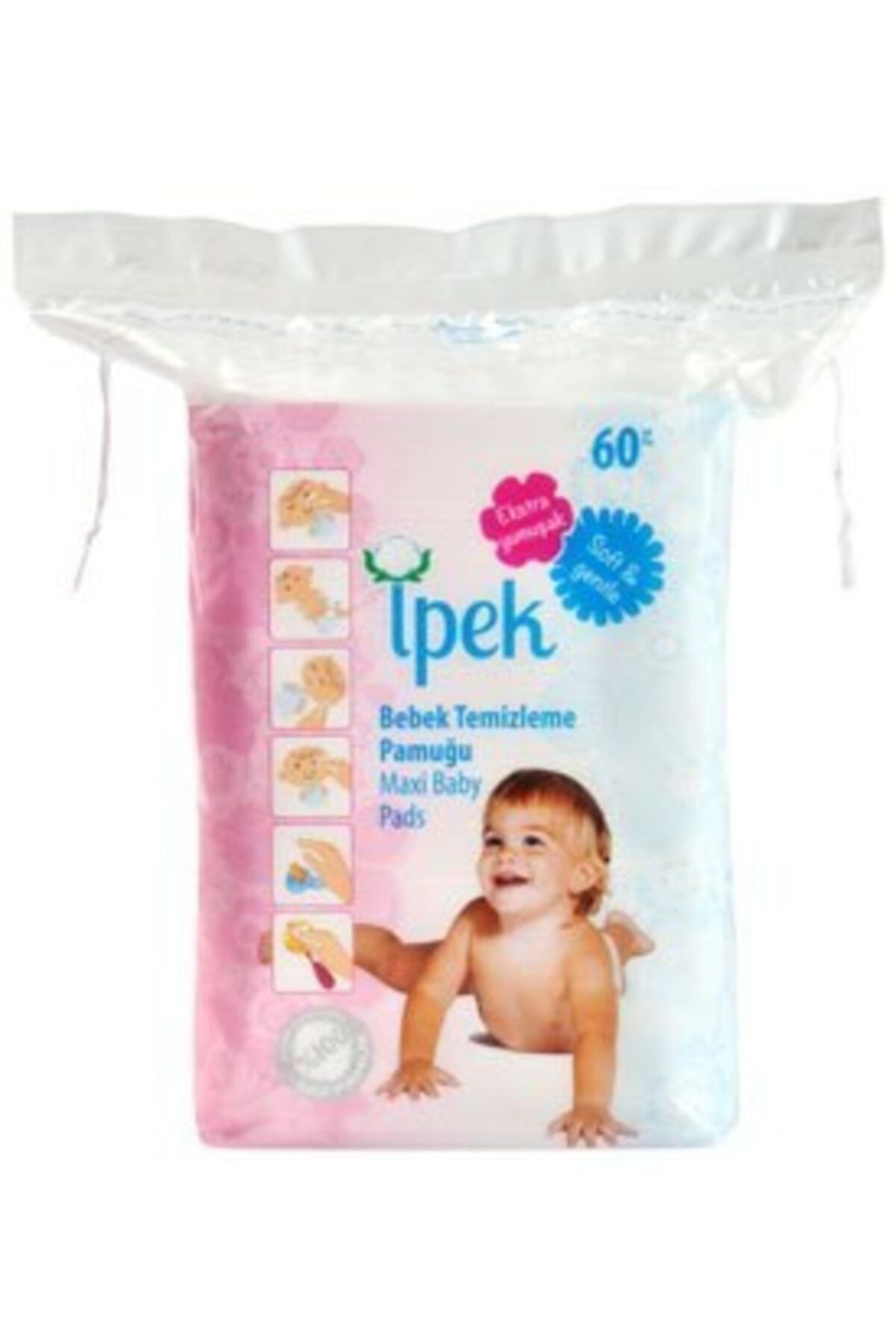 Ipek Bebek Temizleme Pamuğu 24 Paket 1440 Adet 24 Paket *60