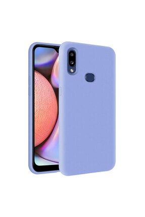 Samsung Galaxy A10s Içi Kadife Soft Logosuz Lansman Silikon Kılıf - Lila lns-sam-a10s