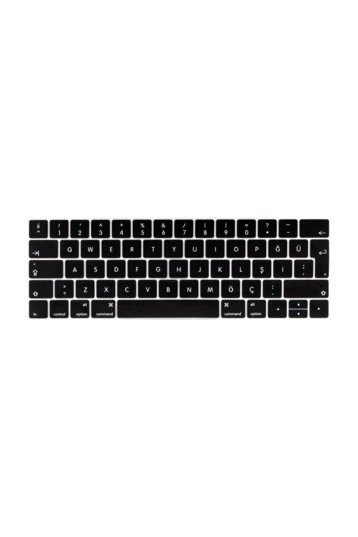 Macbook Pro 15.4' A1707-a1990 Q Silikon Klavye Koruyucu Türkçe Tr Touchbar