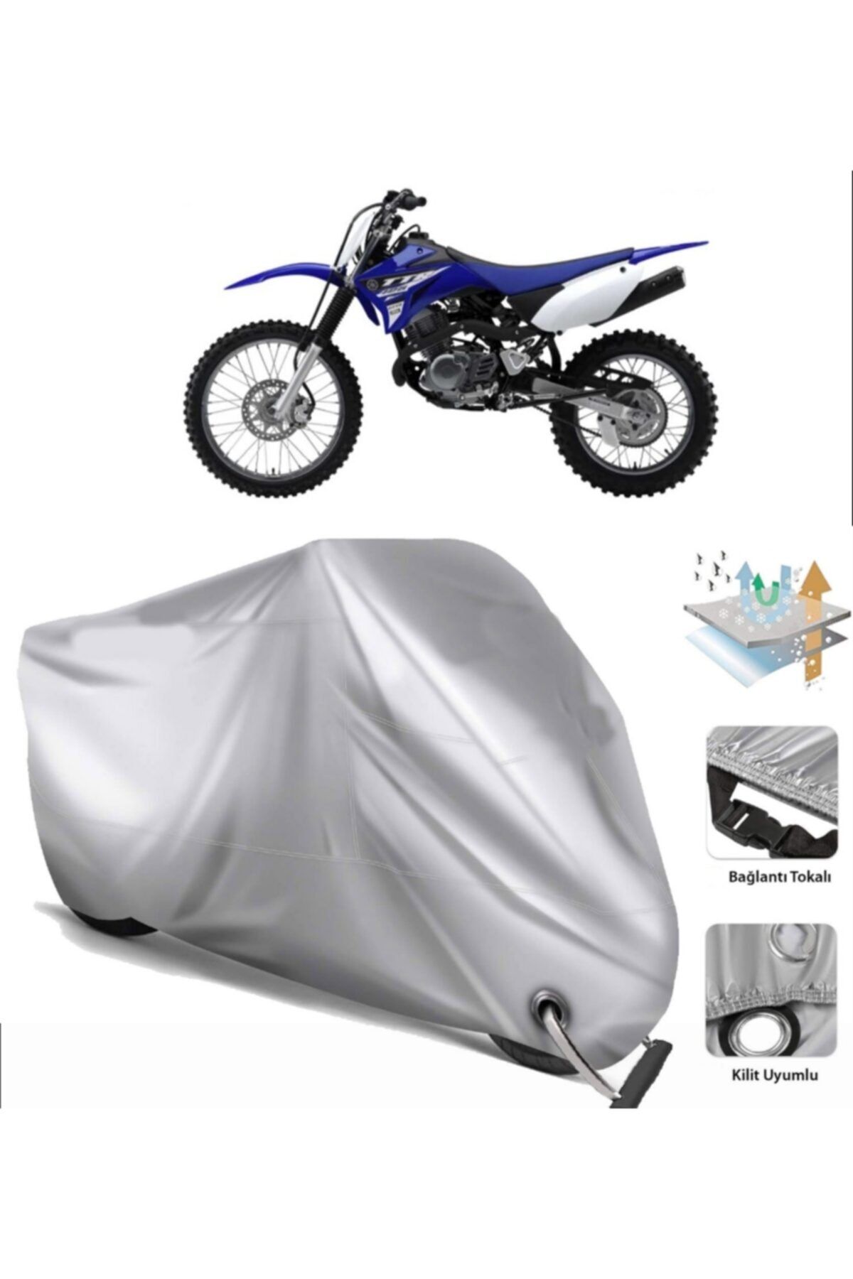 CoverPlus Yamaha Ttr 125 L Motor Cover Rear Bag Compatible