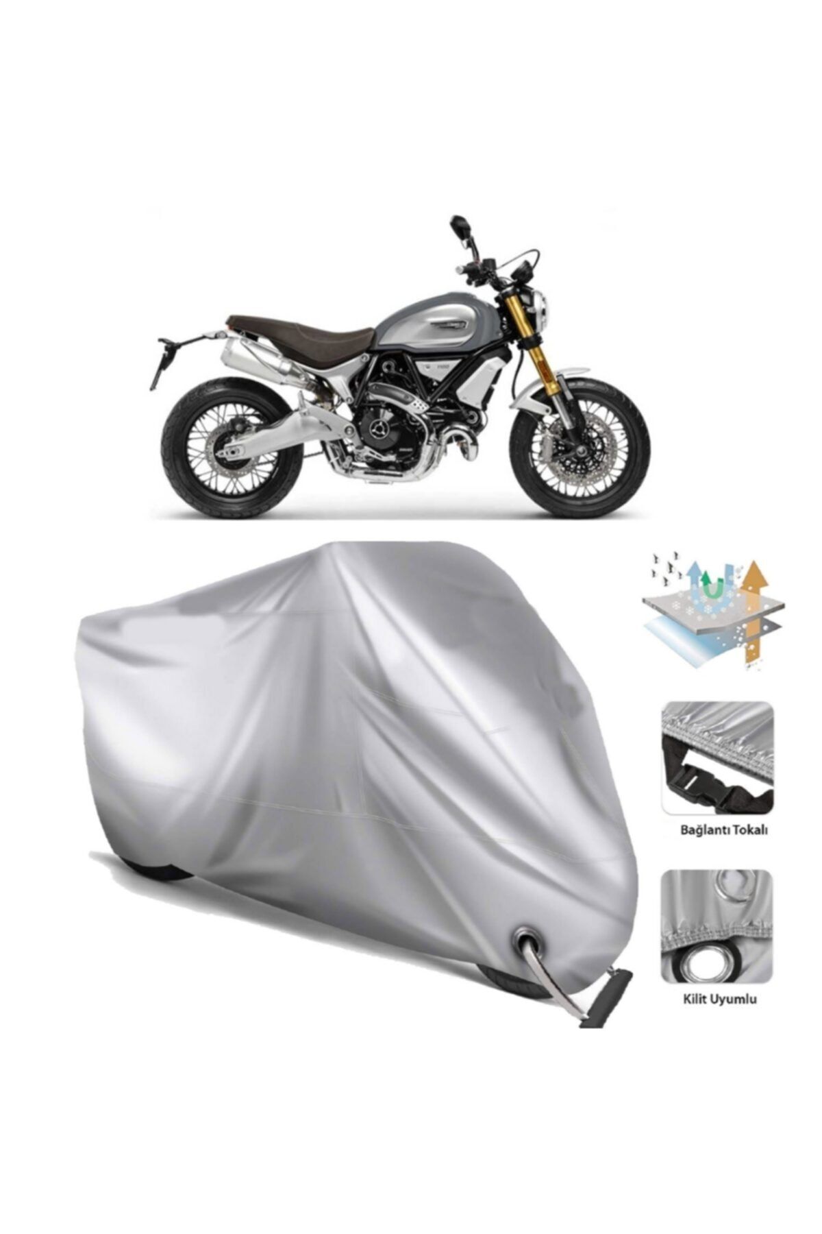 CoverPlus Ducati Scrambler 1100 Special Motor Cover Rear Bag