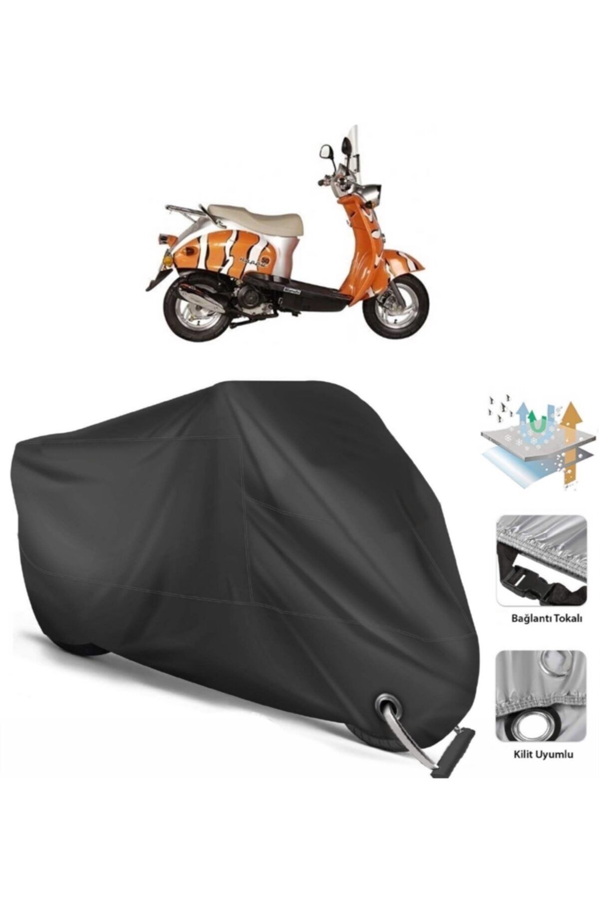 CoverPlus Bianchi Happy 50 Motor Cover Backpack Compatible link