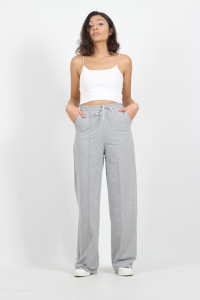 Alpinteks Kadin Gri Ekstra Yuksek Bel Onu Dikis Cizigili Bol Paca Esofman Alti Fiyati Yorumlari Trendyol