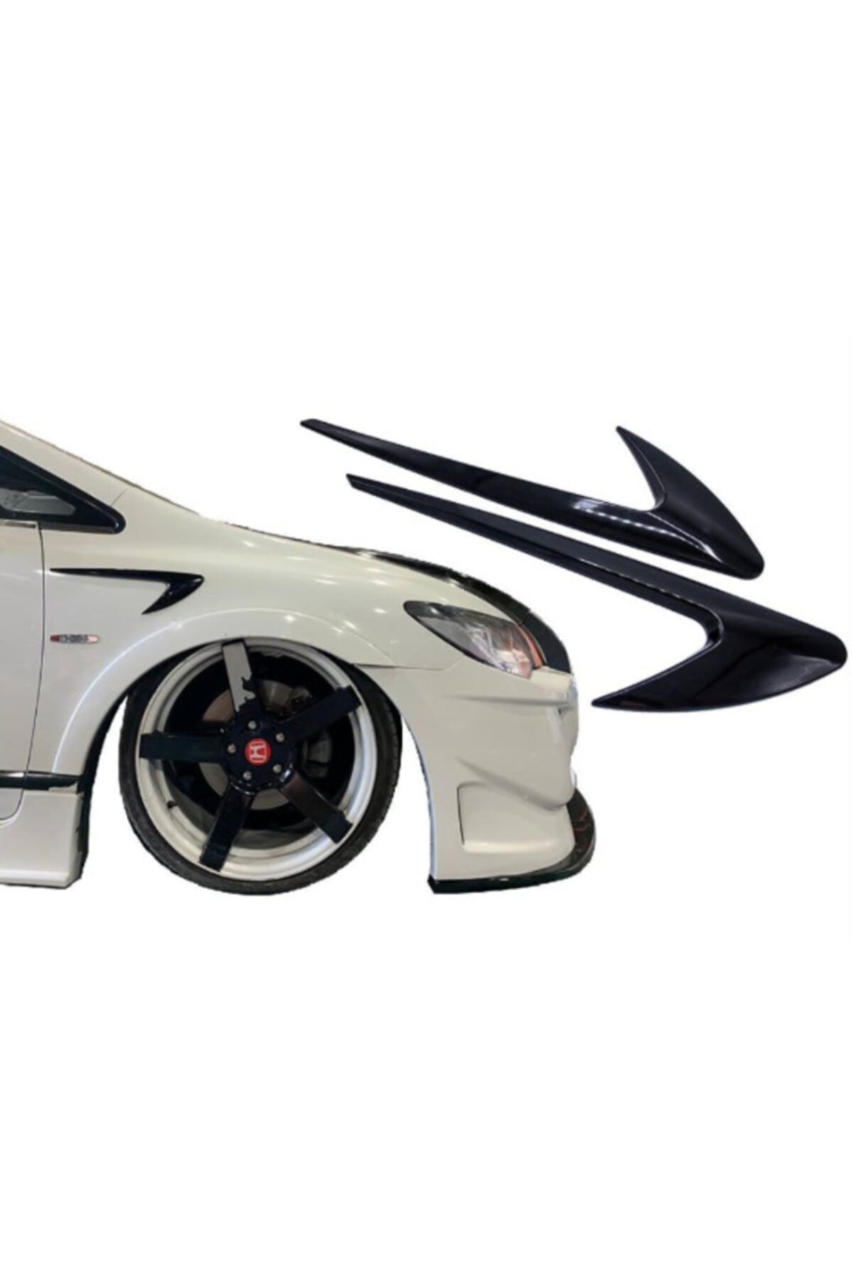 ŞüsCarOto Üniversal Piano Black Çamurluk Venti Izgarası Sağ Sol 2 Adet