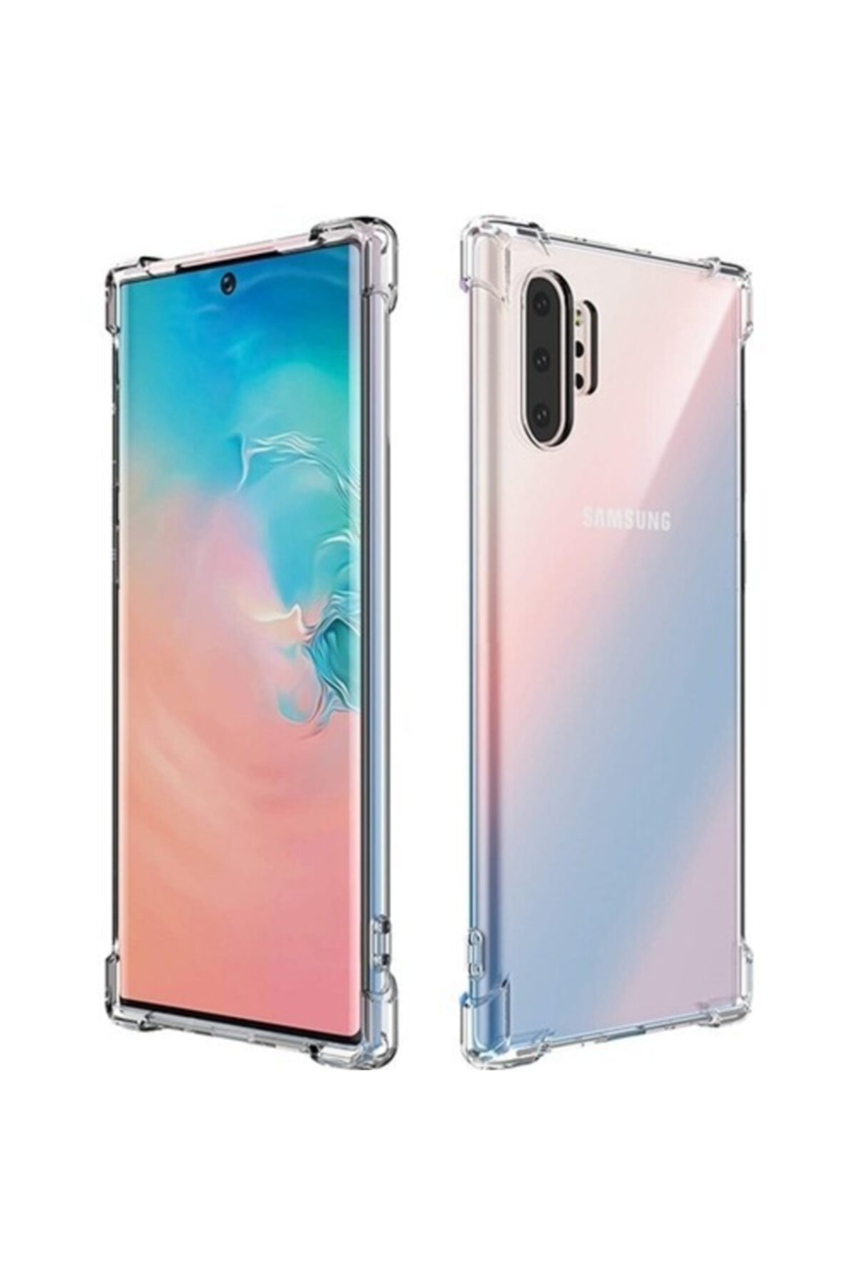 Samsung Galaxy Note 10 Şeffaf Airbag Antishock Köşe Korumalı Silikon Kılıf