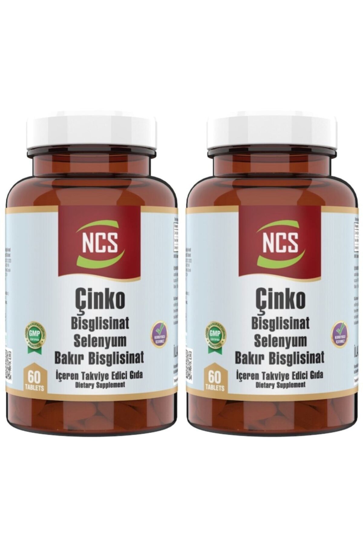 NCS Çinko Bisglisinat & Bakır Selenium Zinc 2 X 60 Tablet