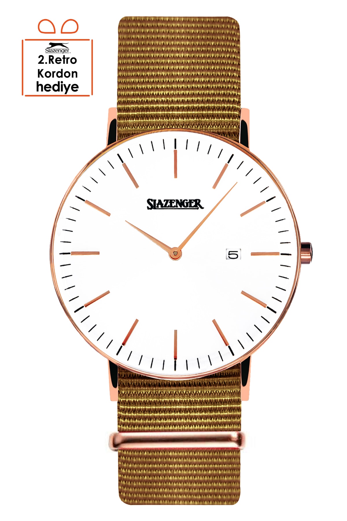 ساعت اسلازنگر مردانه  صورتی         | Slazenger Sl.09.1980.1.24 - تصویر 3