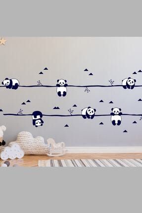 Daldaki Sevimli Pandalar Duvar Sticker Seti KTM8890398
