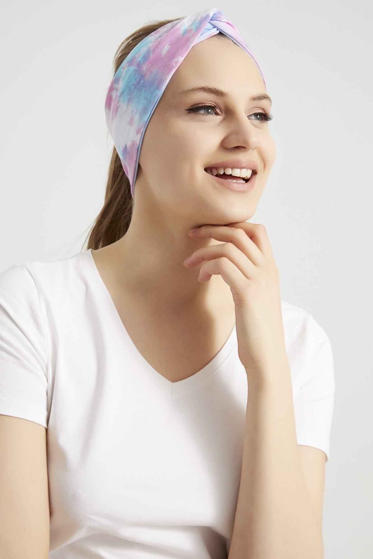 Batik Aqua, Butik Tasarım Kadın Bandana Saç Bandı, Ekstra Yumuşak, Esnek, Doğal, Pamuklu Penye 3