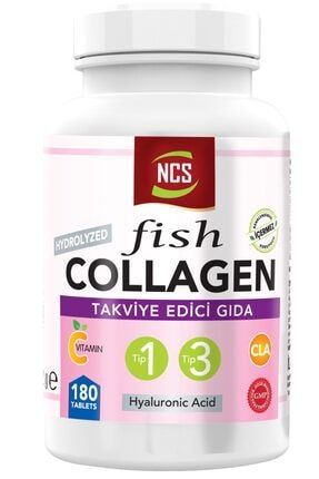 Type 1-3 Balık Kolajeni Cla Hyaluronic Acid Vitamin C 180 Tablet ncstip1-3180