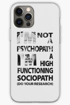 Iphone 12 Pro Telefon Kılıfı Silikon Sherlock - Ben Psikopat Değilim... 12pro1000051821