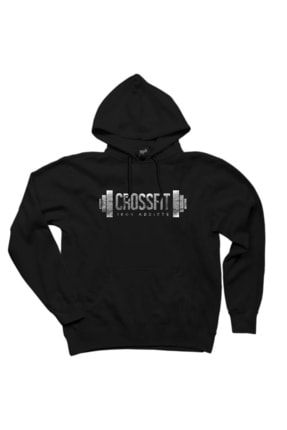 Crossfit Iron Siyah Kapşonlu Sweatshirt / Hoodie ZH3217