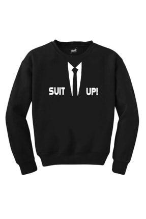 How I Met Your Mother Suit Up Siyah Sweatshirt ZS1902-5XL