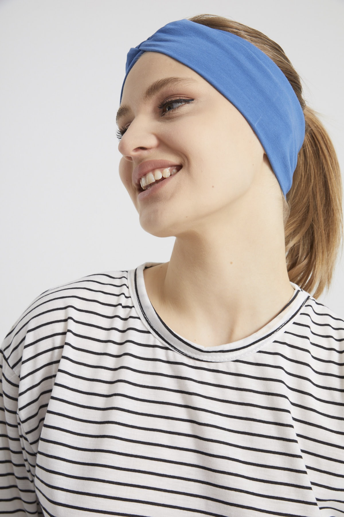 Derin Mavi, Butik Tasarım Kadın Bandana Saç Bandı, Ekstra Yumuşak, Esnek, Doğal, Pamuklu Penye 9