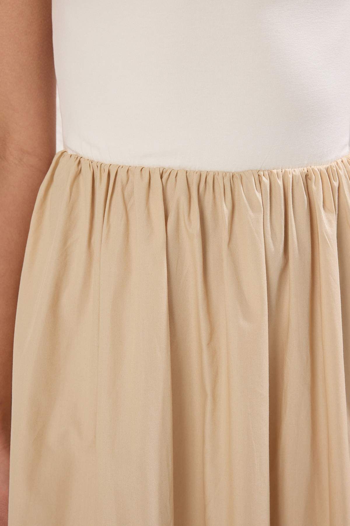 Trendyol Collection-Camel Farbblock Midi gewebtes Kleid TWOSS25EL00867 3
