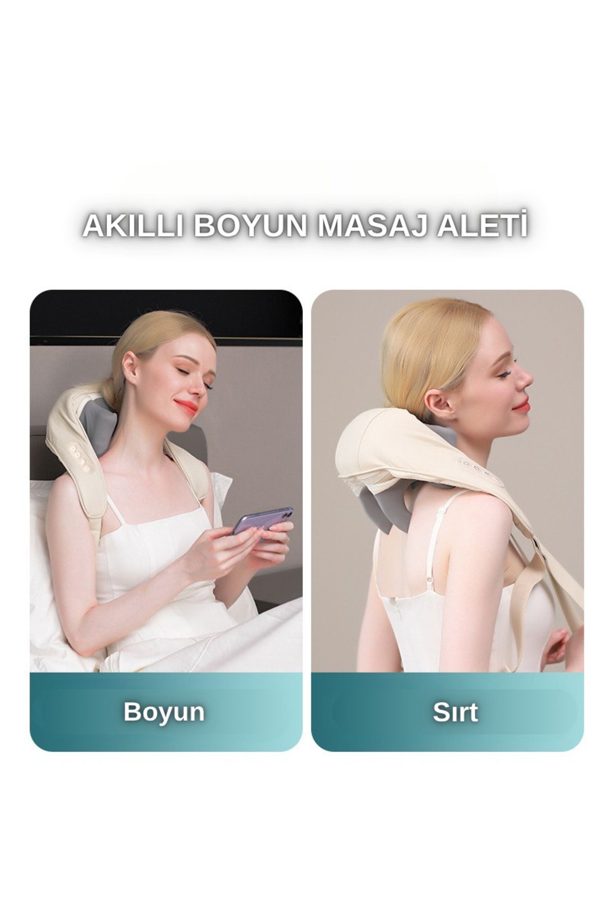 EUROBEST Şarjlı Ovmalı Isıtmalı Boyun Sırt Masaj Aleti Tp-1025