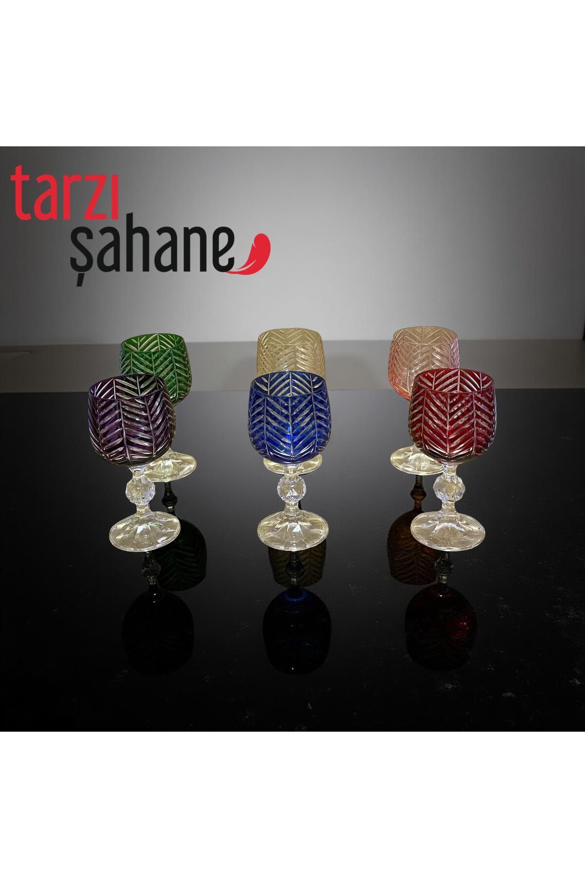 Yağmur Hediyelik Palmiye Sterna Kesme Kahve Yanı Bardağı | 150ml Özel Tasarım