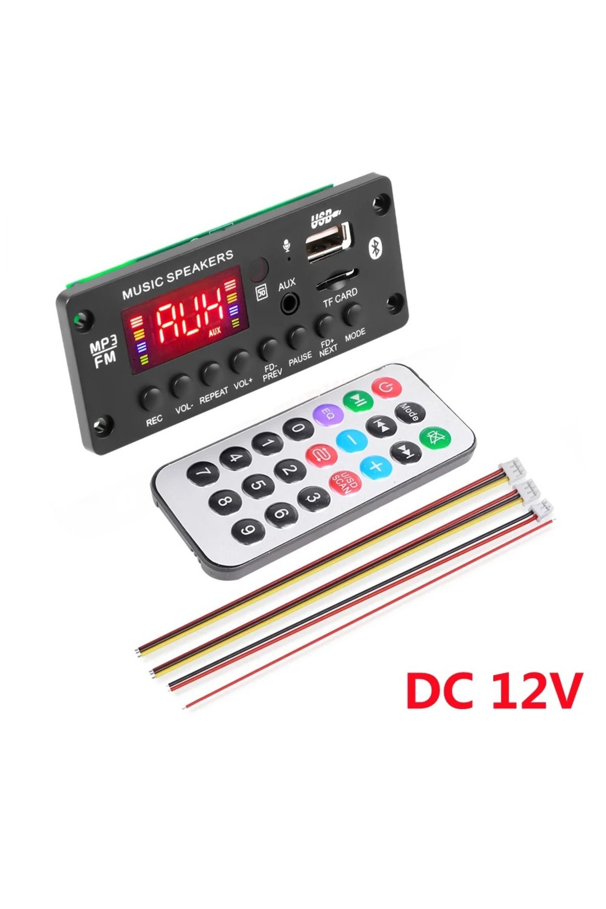 Kebidumei-Without Amplifier 2*25w 50w Amplifier 12v Mp3 Player Decoder Board Bluetooth 5.0 Car Fm Radio Module 1