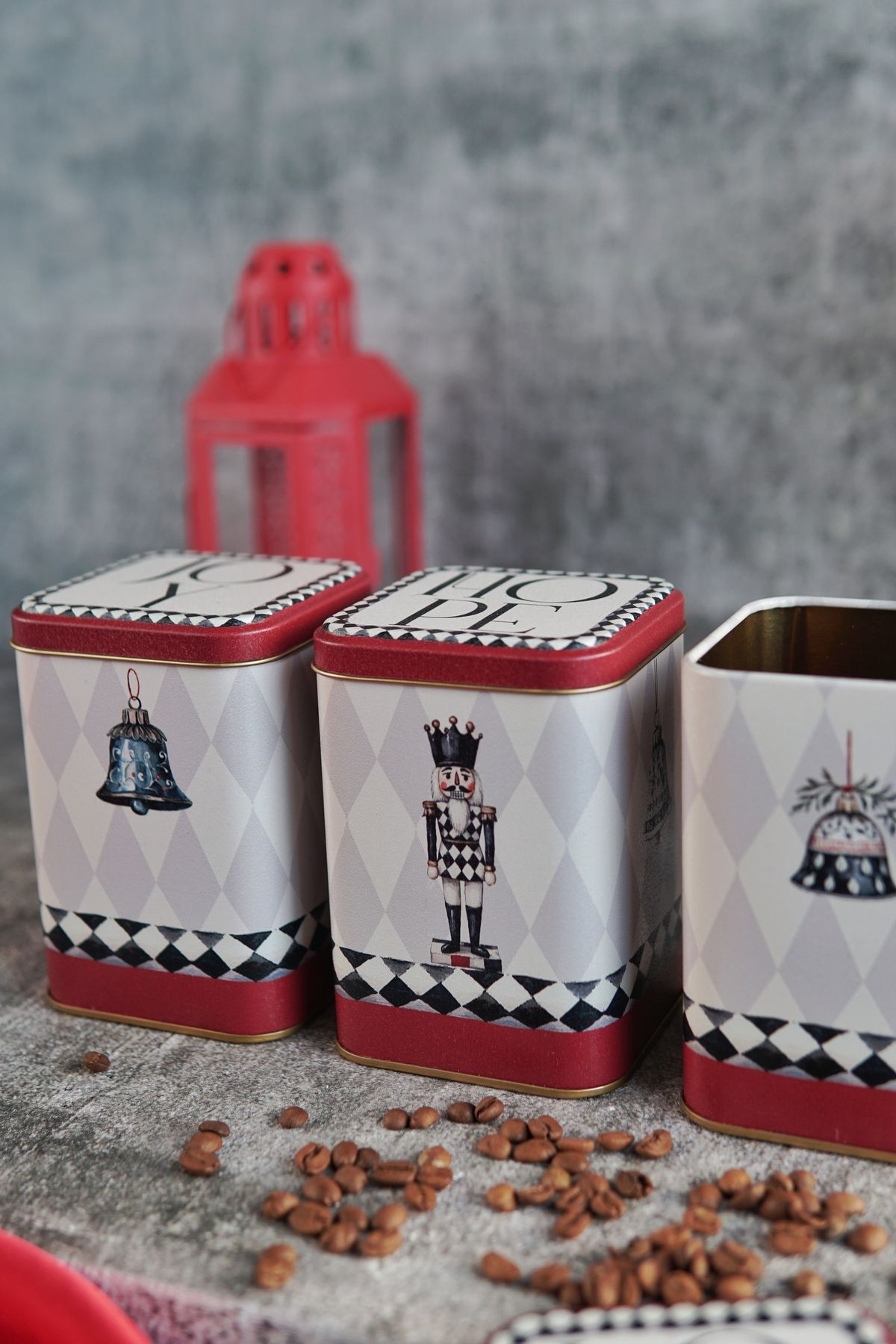 EVLE-Square Metal Storage Container 8.7 X 8.7 X 12.5 Cm, Set of 3, Mckenzie 4