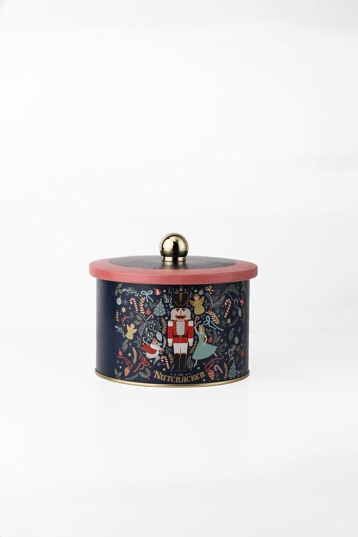 EVLE-Metal Multi-Purpose Textured Storage Container, Decorative Storage Box 14 Cm, Tales Nutcracker Er141-v1 2