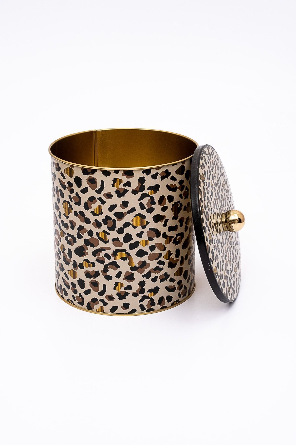 EVLE-Leo Patterned Food Storage Container - Metal Storage Container 17.5 Cm X 18 Cm Er147-v4 5