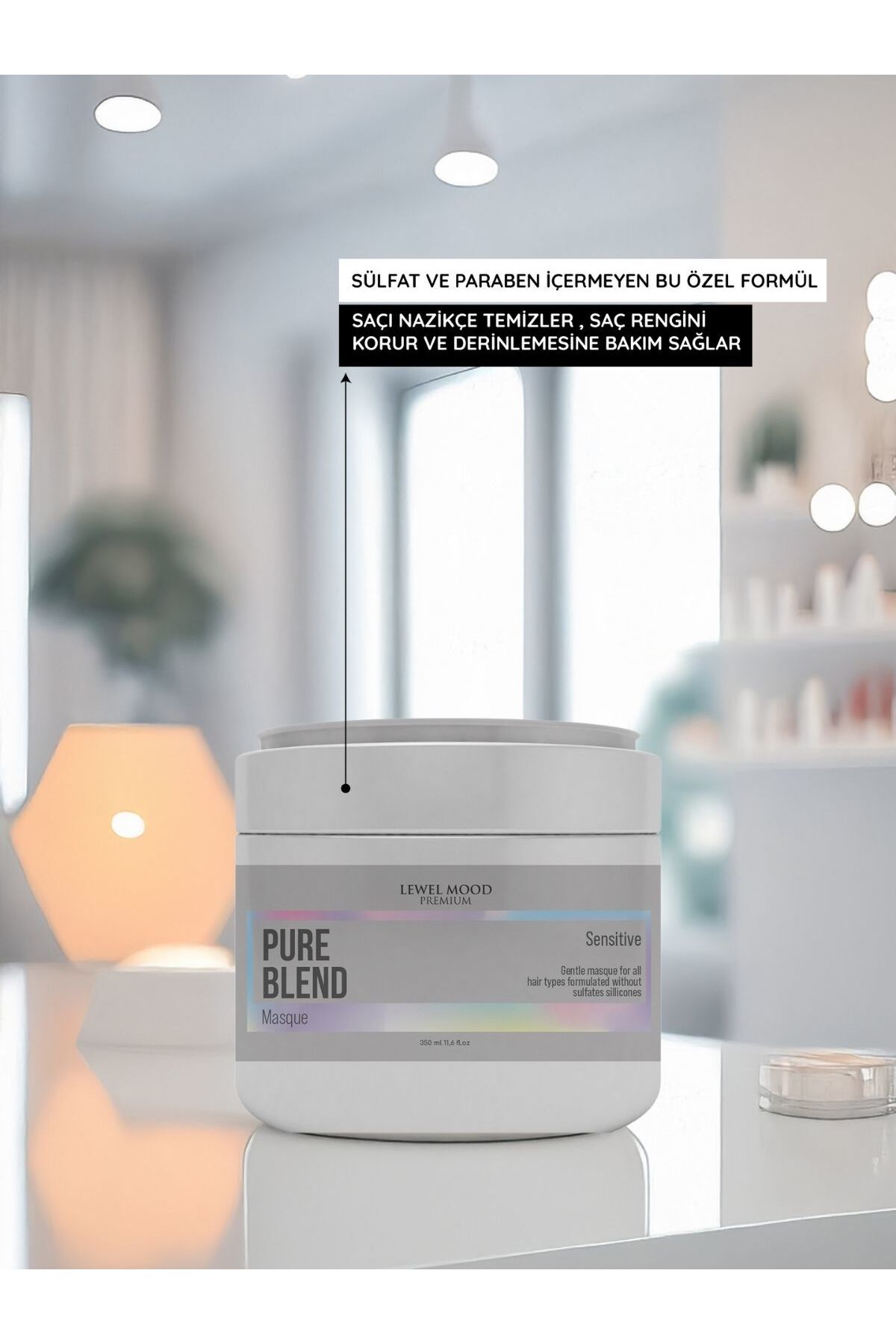 Pure Blend Sülfatsız Saç Bakım Maskesi — Level Mod Pure Blend Masque — تصویر 2 از 5