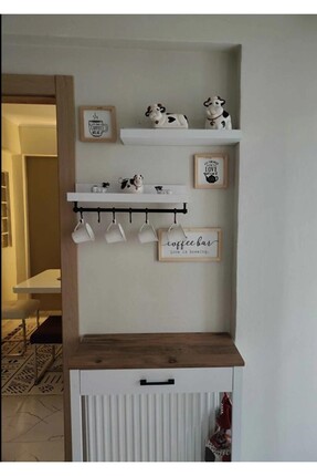 dekores MODERN CEVİZ KAHVE KÖŞESİ TAKIMI ( 70 X 30 X 92 )