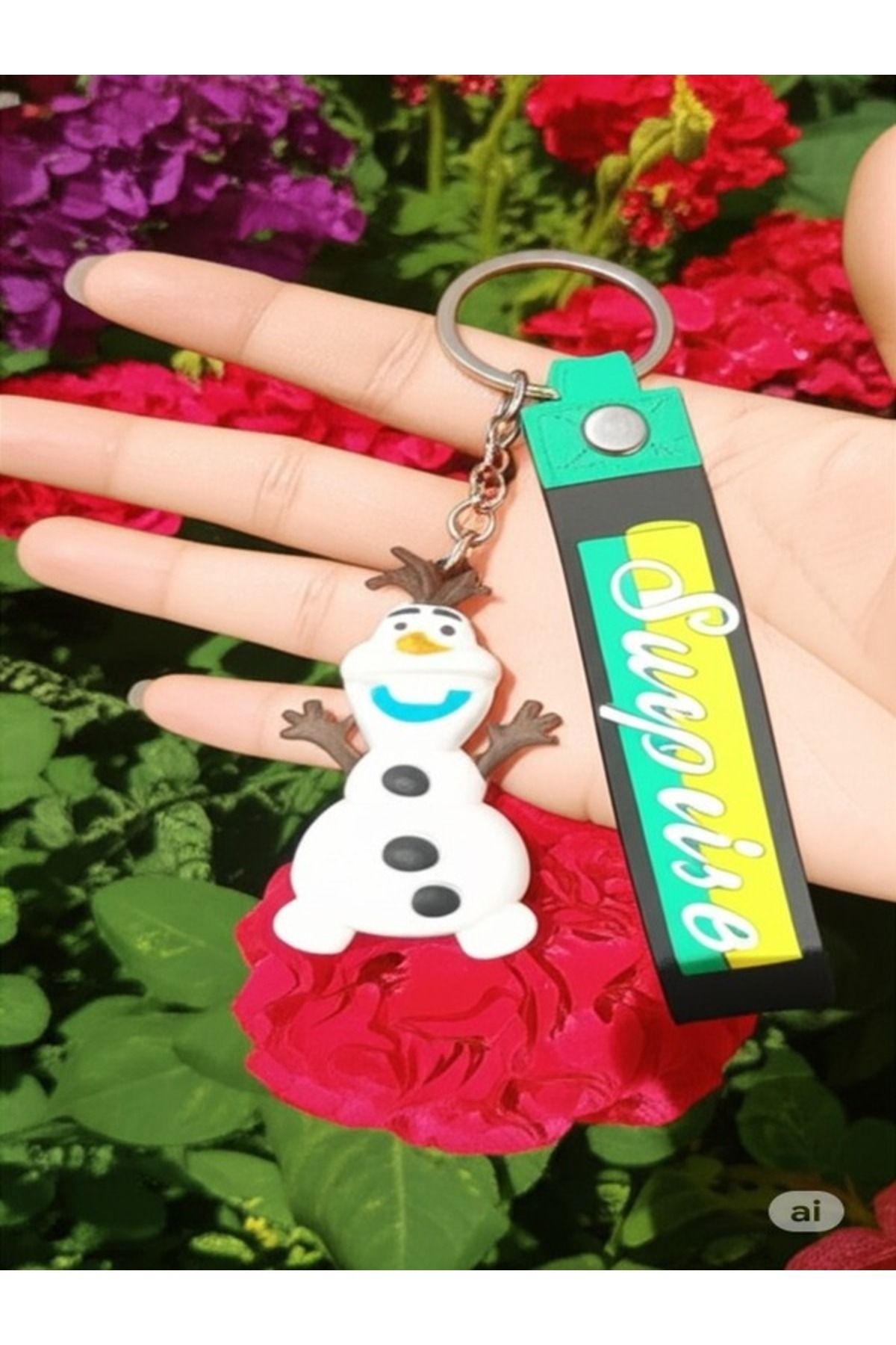 FAMEMUS ACCESSORY 3d Olaf Silikon Anahtarlık ve çanta aksesuarı