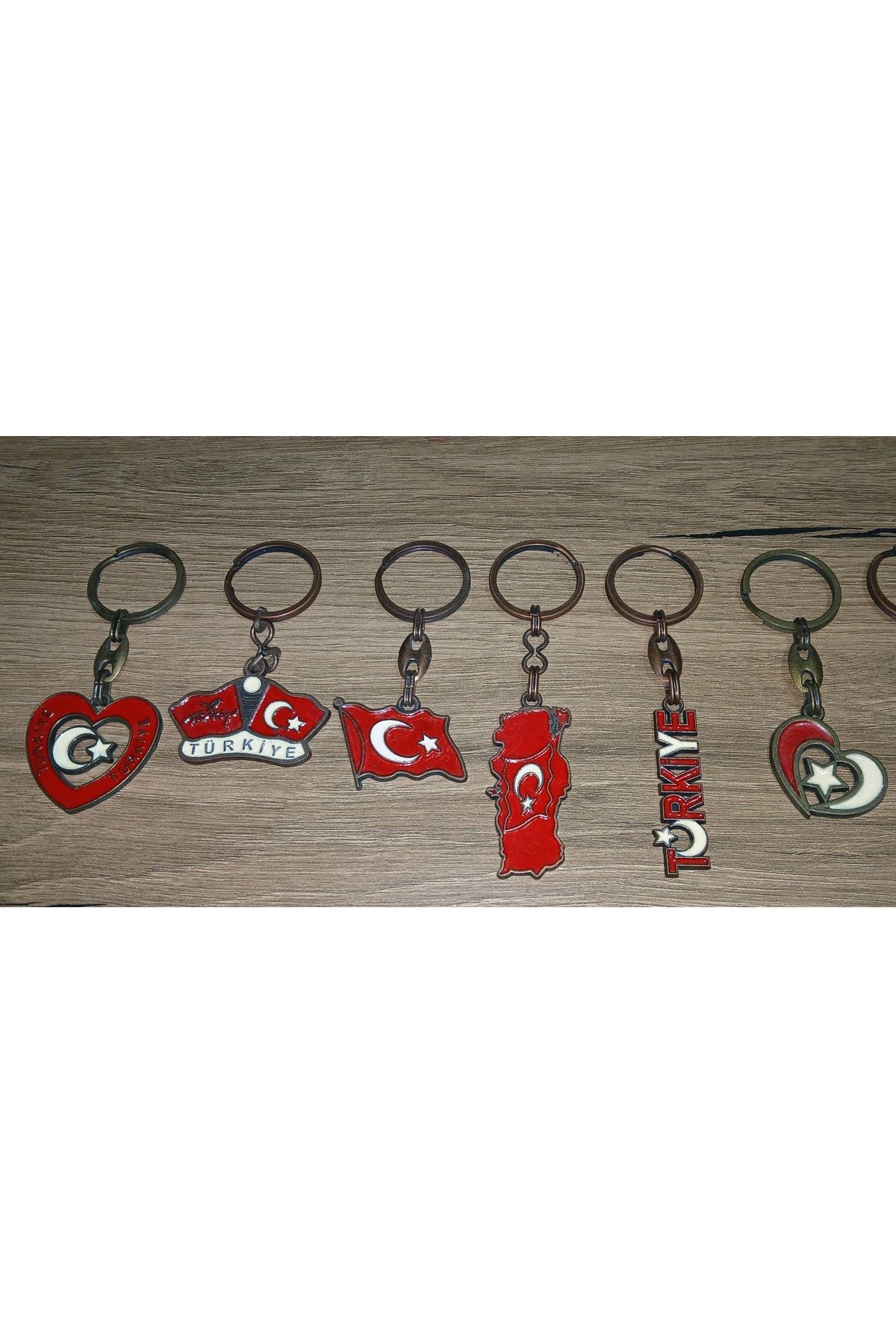 DÜZGÜN TİCARET Türkiye Ve Türk Bayraklı Metal Anahtarlık 6 Farklı