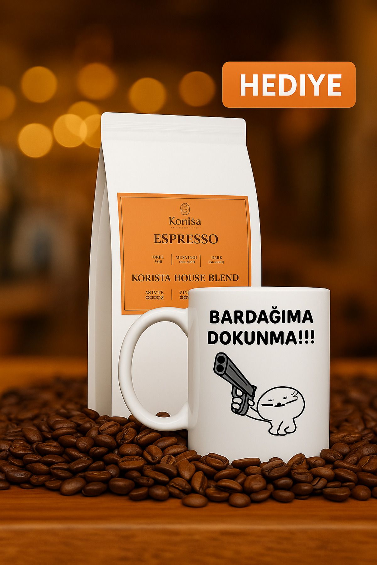 Korista Özel Seri House Blend Orta Kavrulmuş (MEDİUM ROAST) Espresso Blend Çekirdek Kahve 1000g |