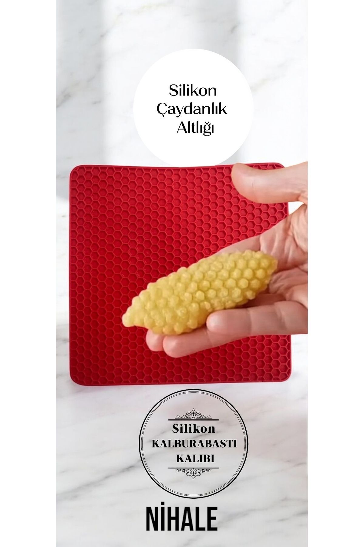 Dem Home Kare Silikon Nihale- silikon Çaydanlık Altlığı- silikon Kalburabastı Kalıbı- Silikon Altlık