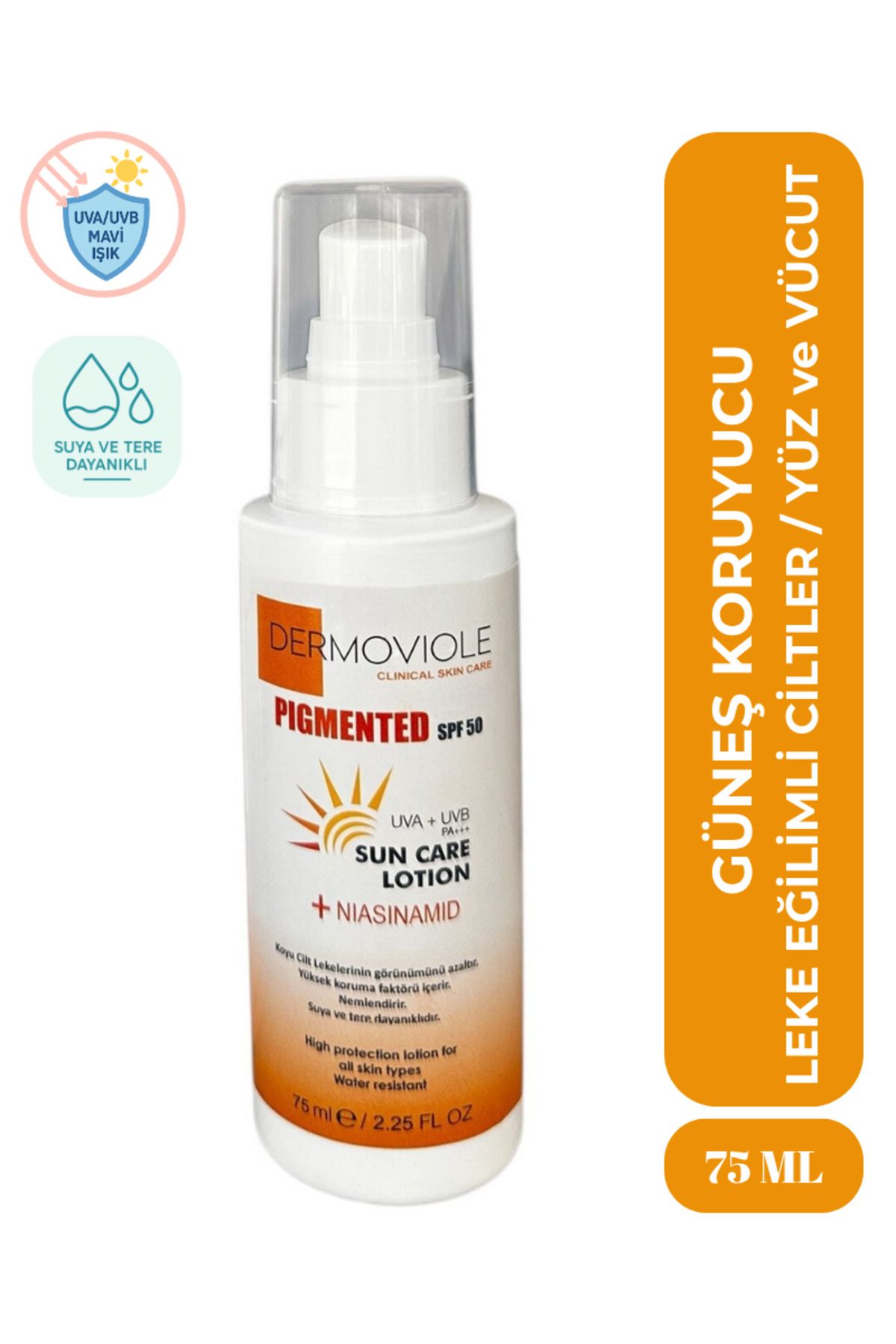 DERMOVIOLE Pıgmented Spf 50 Leke Karşıtı Güneş Koruyucu Losyon 75 ml