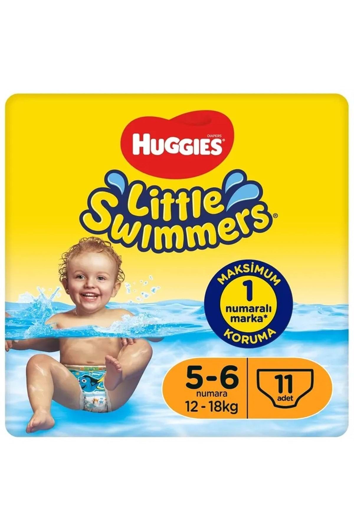 Huggies-Little Swimmers Swimsuit Baby Diaper Size: 5-6 (12-18kg) Single (Inside Piece 11) 2