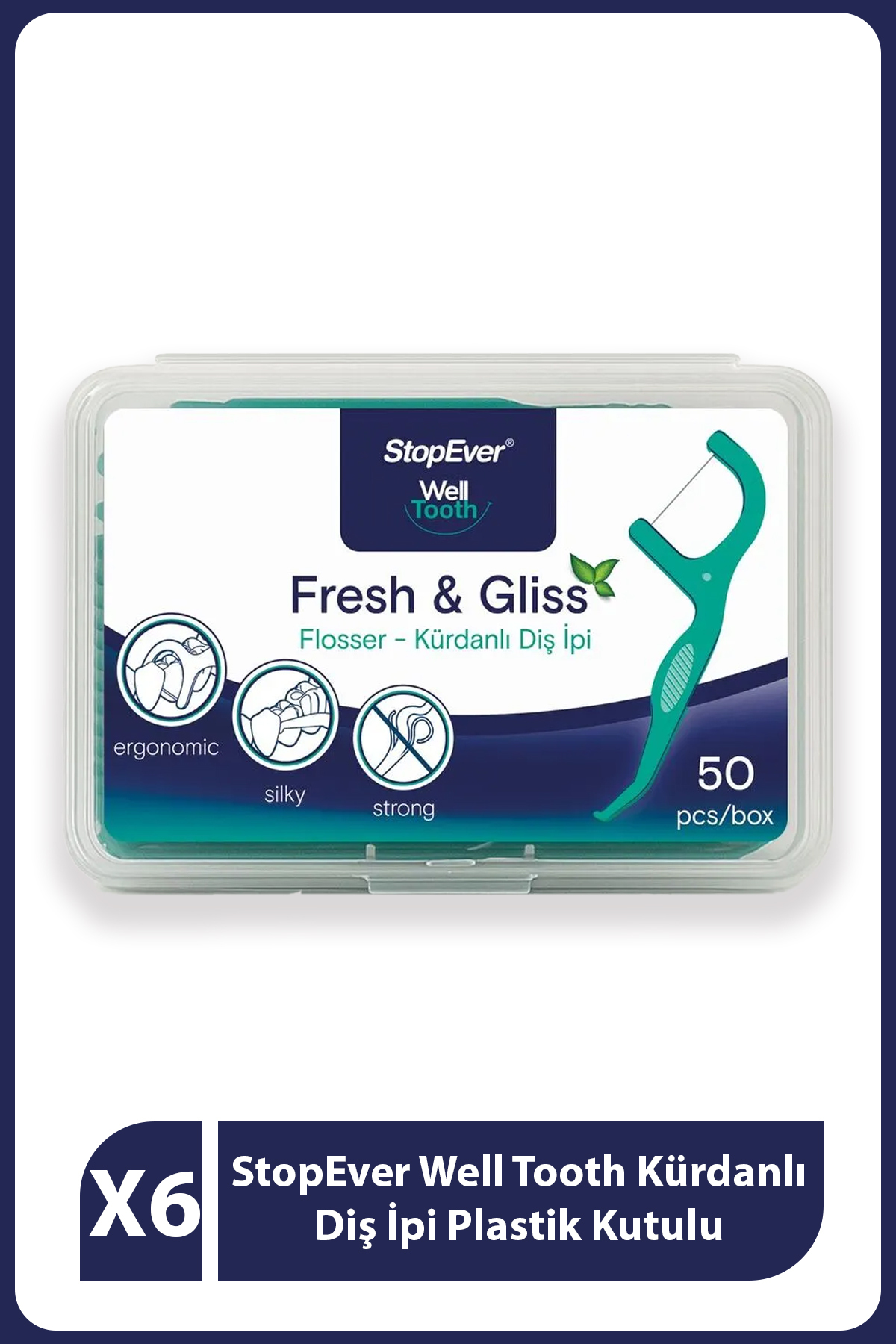 StopEver Well Tooth - Fresh & Gliss - Kürdanlı Diş İpi Kutu 6