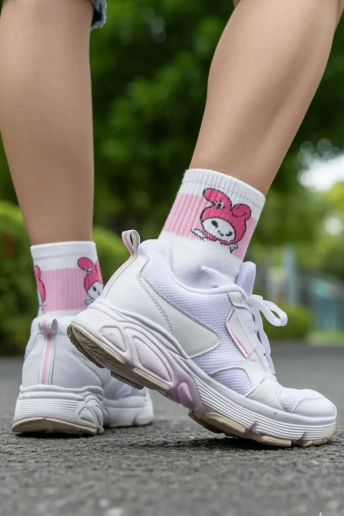 Esinti Pamuklu Desenli Soket Çorap – Kolej & Sneaker Uyumlu Erkek Kadın Unisex Çorap