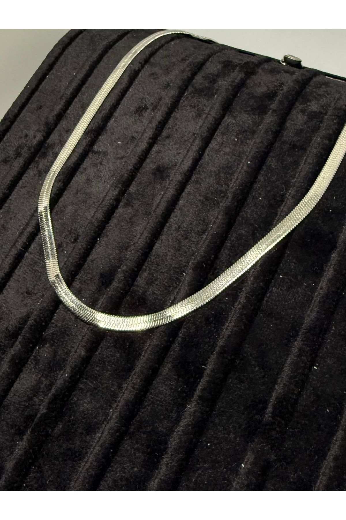 Gulsah's Store Çelik Silver Kısa Italyan Zincir
