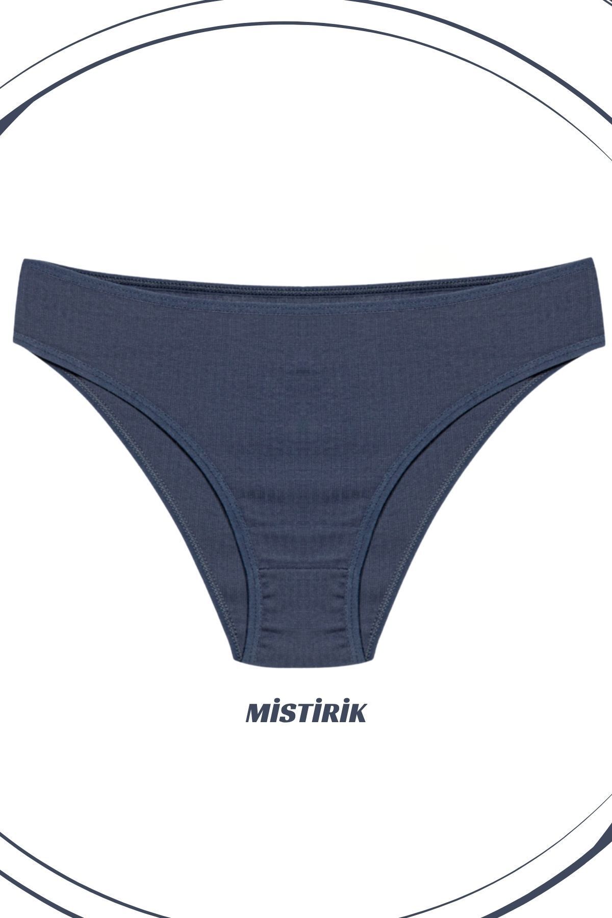 MİSTİRİK-Μπλε αθλητικό σλιπ Taranto με ψηλή μέση και ελαστικό ύφασμα 1