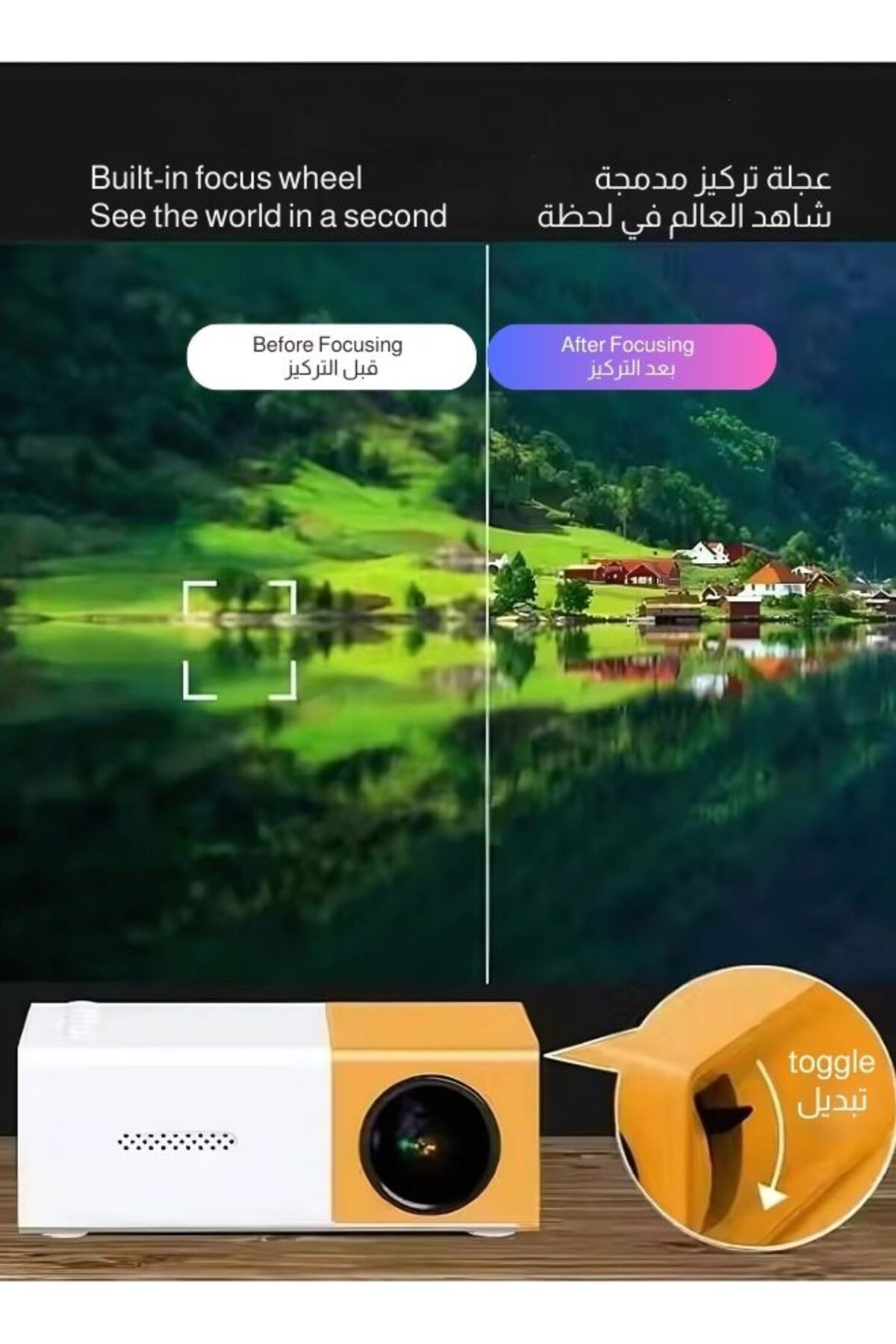 EGG-Smart Mini Projector High Resolution Projector 1080p Universal Compatble Ps5/iphone/android/hdmi/usb 7