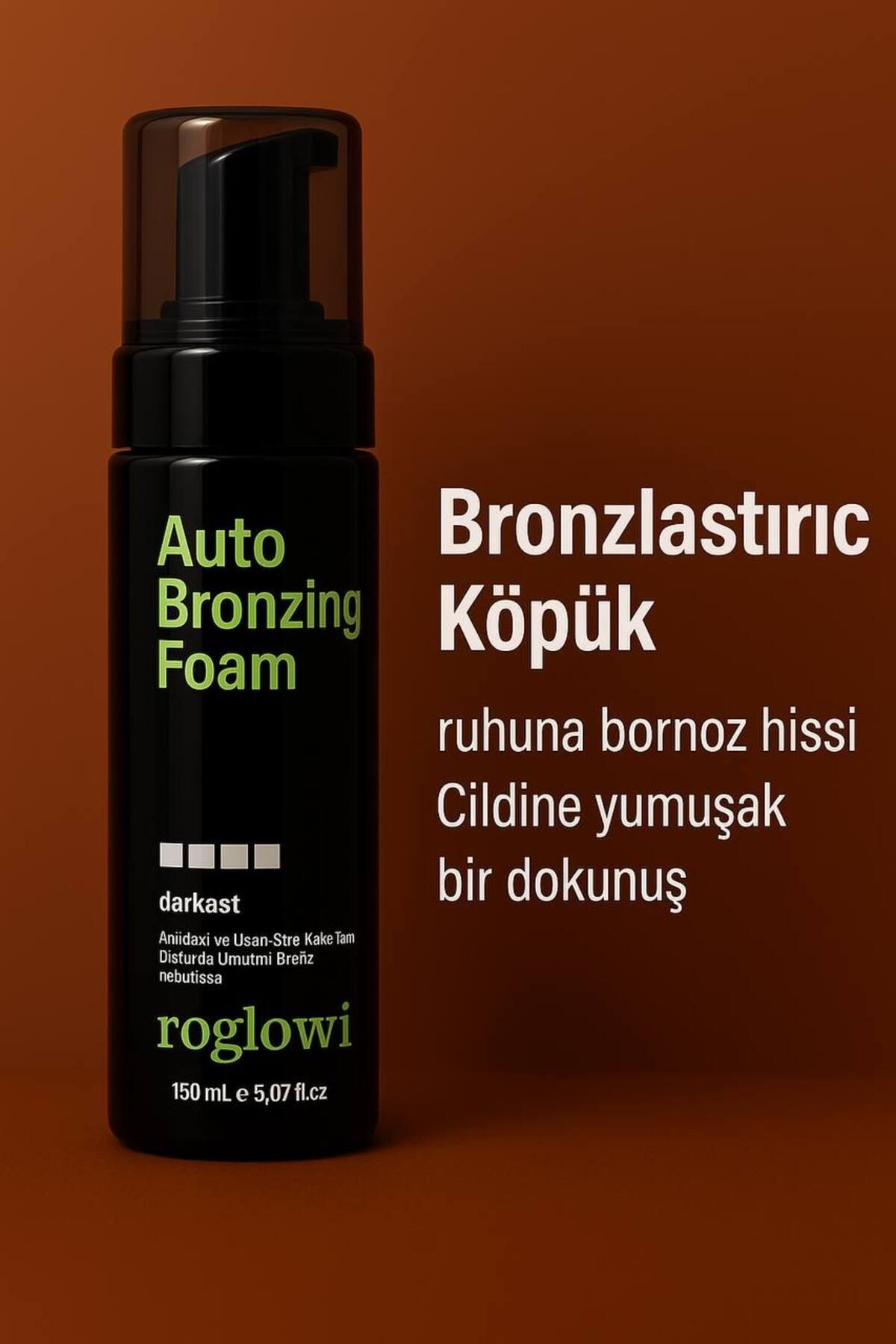 roglowz Bronzlaştırıcı Set – Köpük, Makyaj Fırçası ve Eldiven | Doğal & Kalıcı Bronzluk Güneşsiz