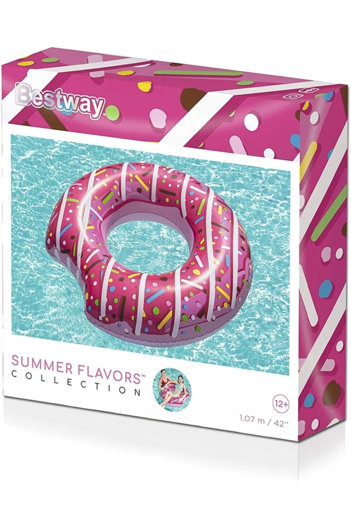 BESTWAY-Donut Simit - Inflatable Donut Simit -Sea Inflatable Donut Simit-Sea Simit Donut-Inflatable Simit Donut 107 Cm. 6