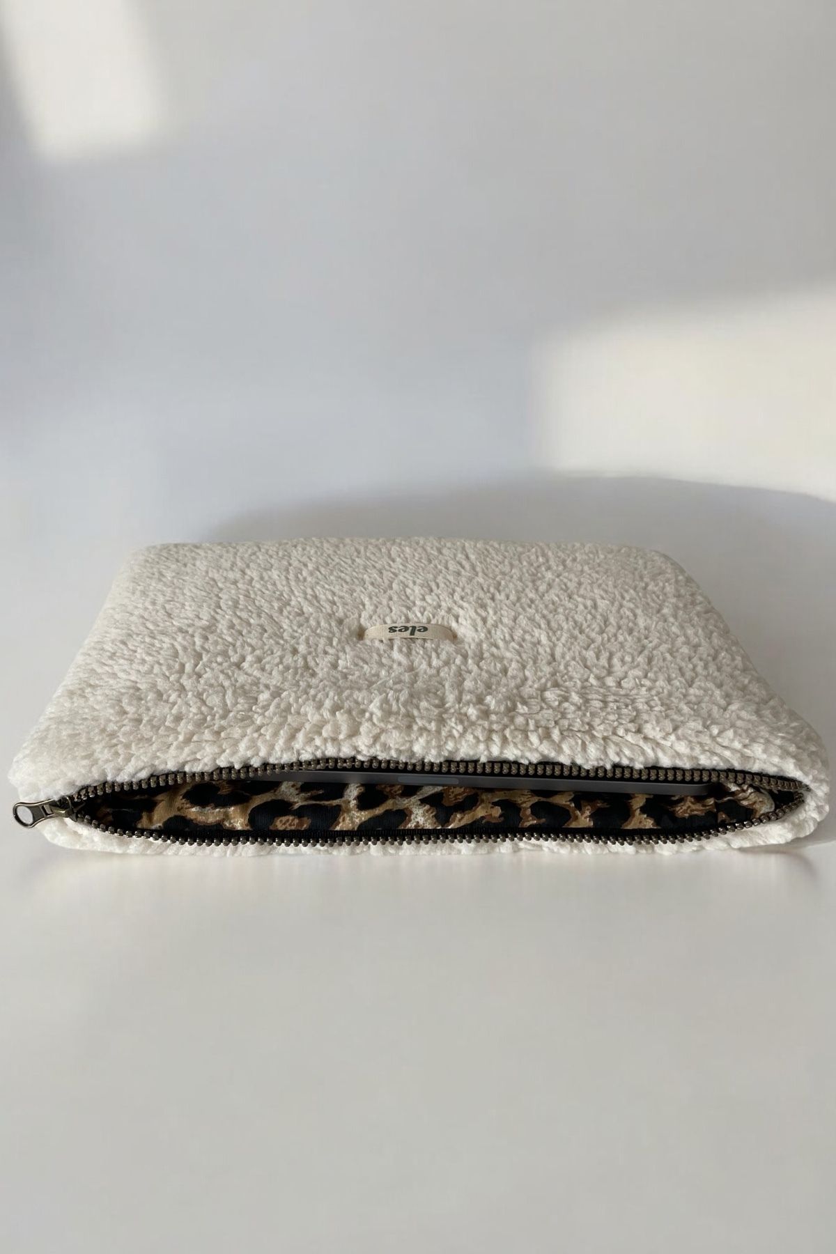 eles-Plush Leopard Pattern Tablet Bag, Plush Leopard Pattern Tablet Case, Plush Tablet Case 3