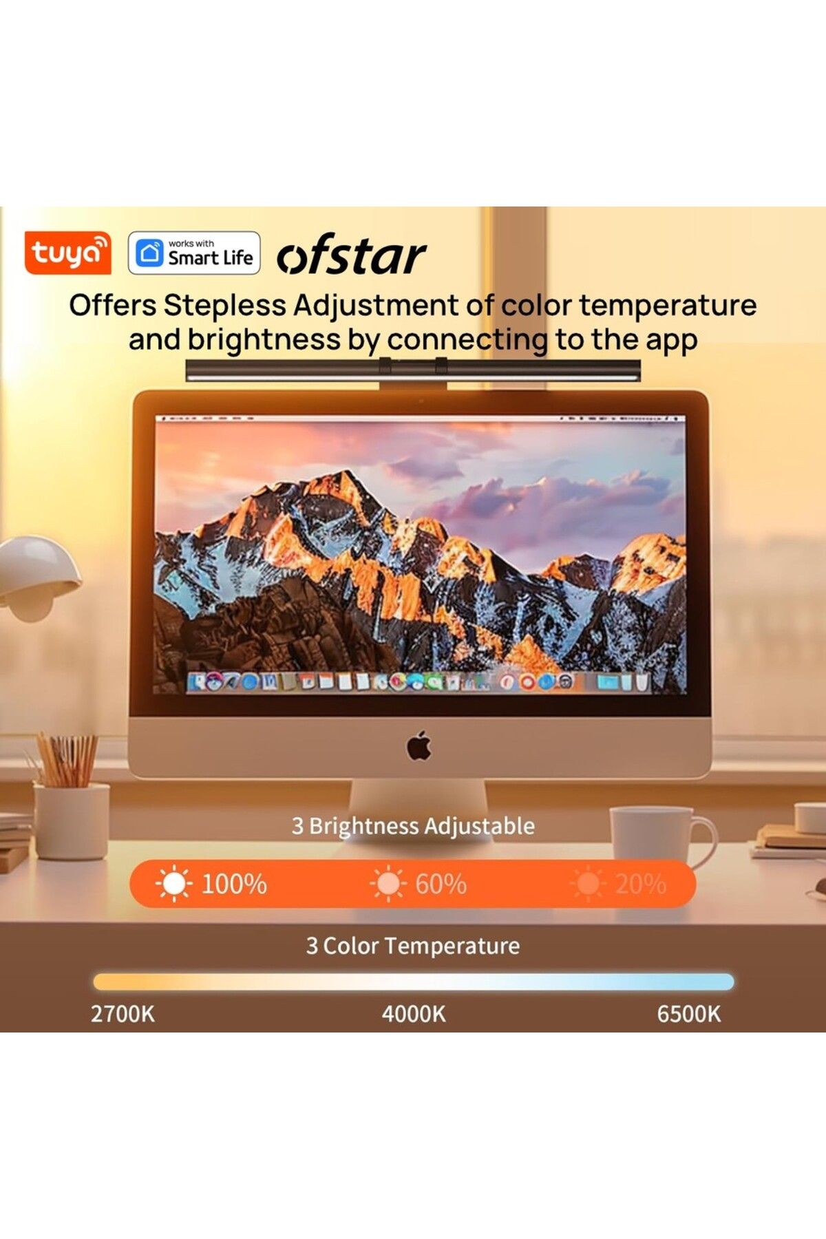 Choice-Tuya Smart Rgb Monitor Light Bar/desk Lamp: Led Dual Light Source, Tuya App,anti-glare Lamp, Touc... 4