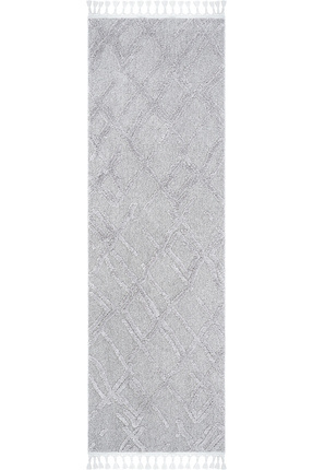 Cool Halı Palazzo Gri Yolluk Uzun Antre Hol Koridor Halı Bukle Dokuma Kabartm...