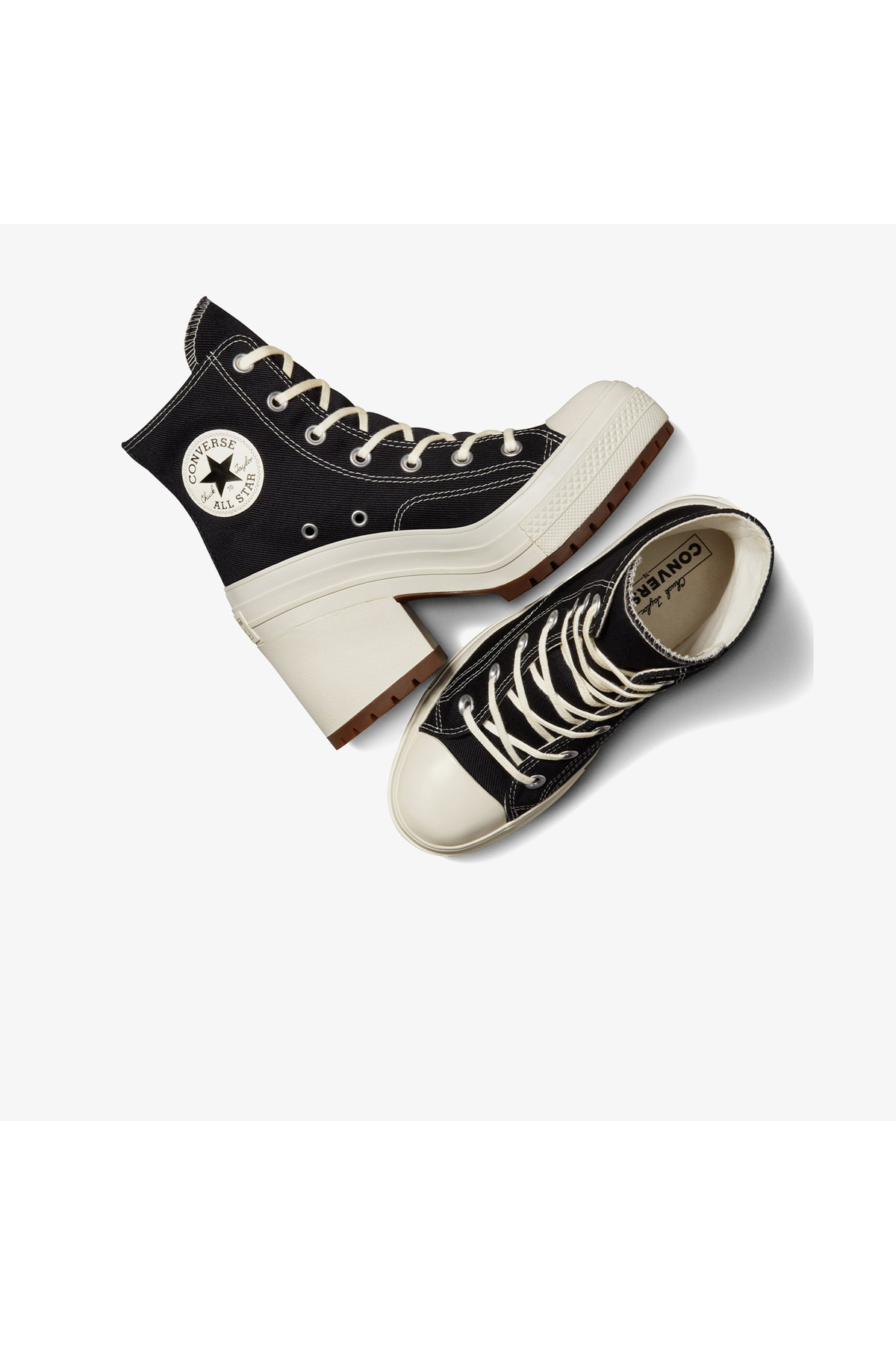 Converse  Chuck 70 De Luxe Heel Unisex Siyah/Krem Sneaker - Görsel 4